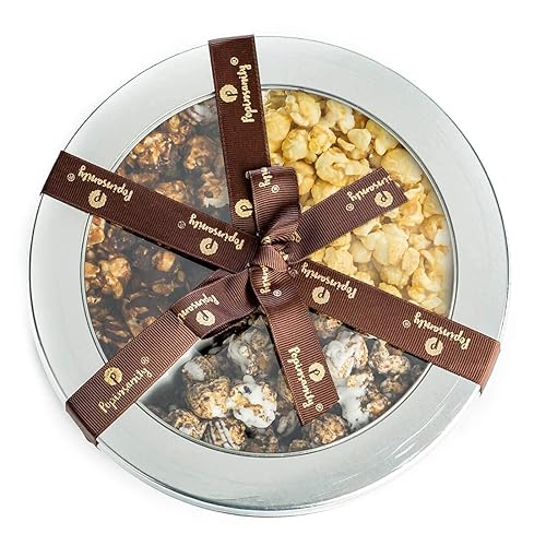 Popinsanity Gourmet Popcorn Tri Flavored Gift Pack, Oprah’s Favorite Things! 16 Oz Tin Overflowing with 3 of Our Most Popular Flavors, Cookies N'