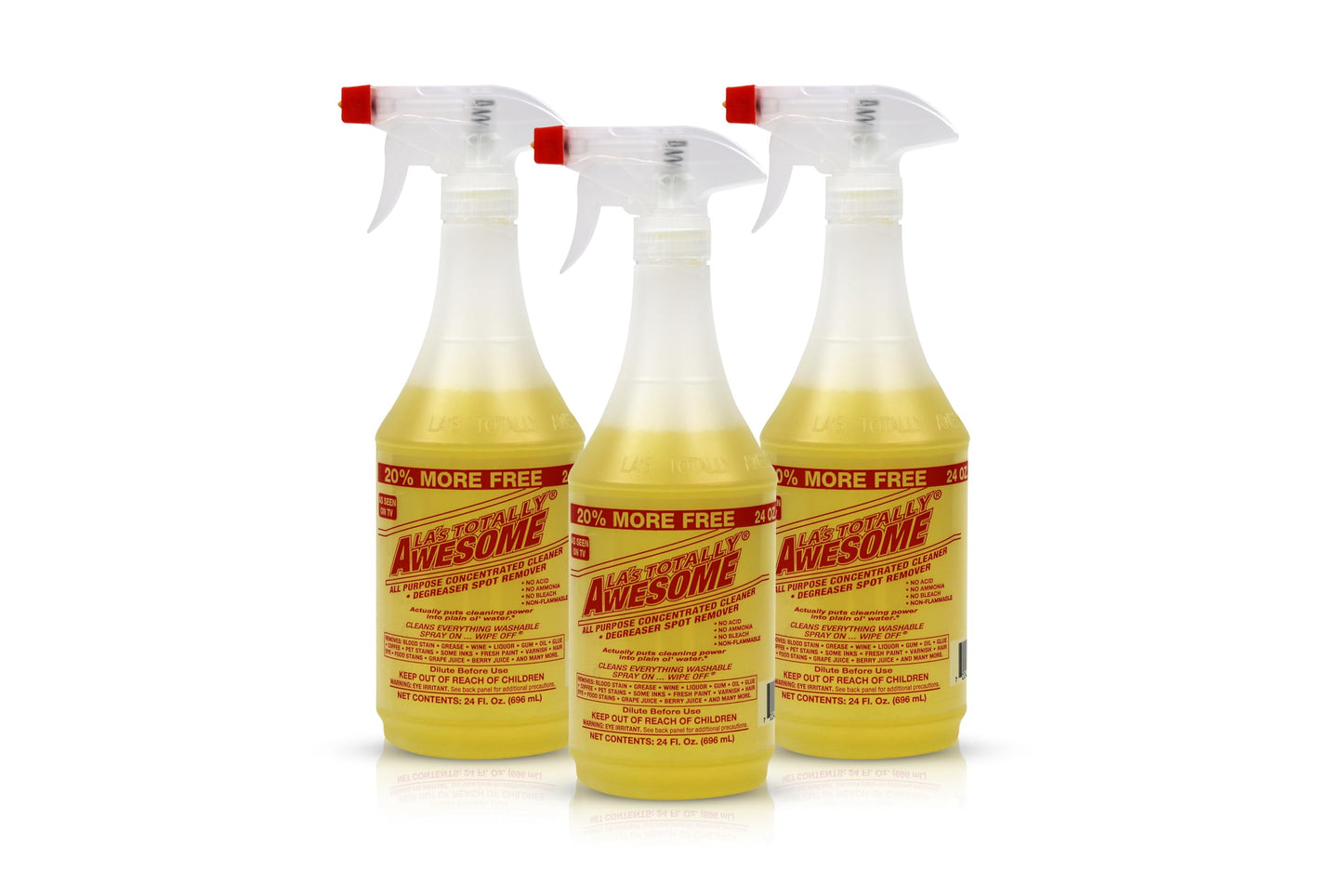 La's Totally Awesome All Purpose Cleaner Spray - 24oz (Pack of 3) Heavy Duty Multi-Surface Degreaser & Stain Remover - Ready-to-Use Cleaning Spray