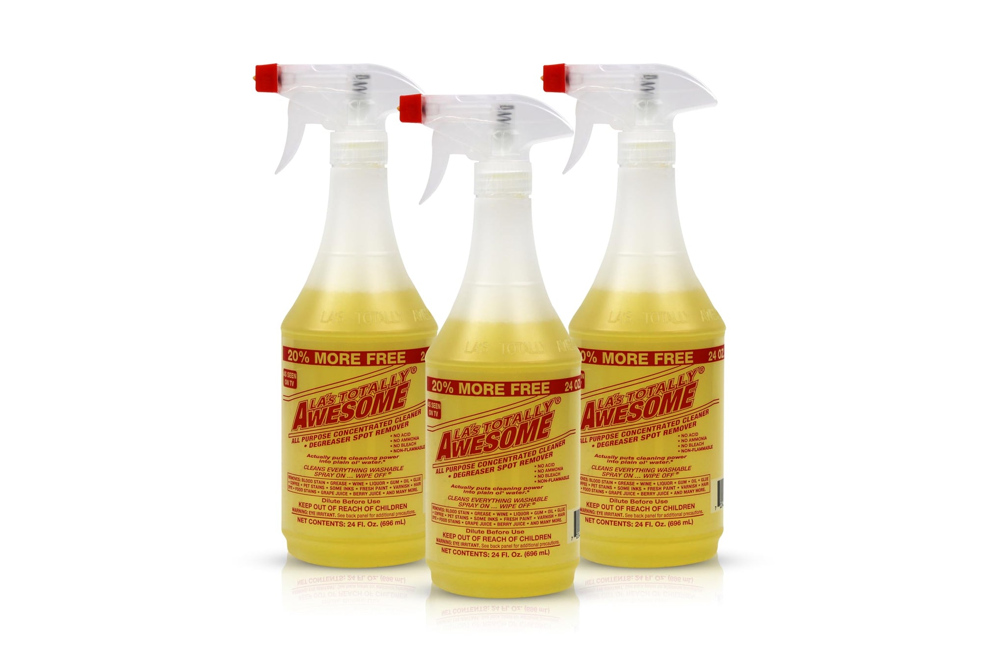 La's Totally Awesome All Purpose Cleaner Spray - 24oz (Pack of 3) Heavy Duty Multi-Surface Degreaser & Stain Remover - Ready-to-Use Cleaning Spray