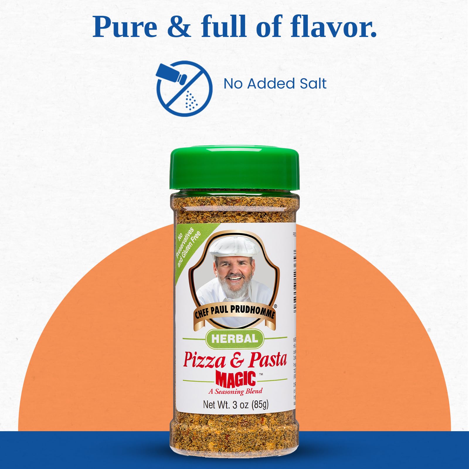 Chef Paul Prudhomme's Herbal Pizza and Pasta Magic Seasoning - Parmesan Cheese, Italian Herbs & Spices - No Salt & MSG-Free - Ideal for Pizza, Pasta