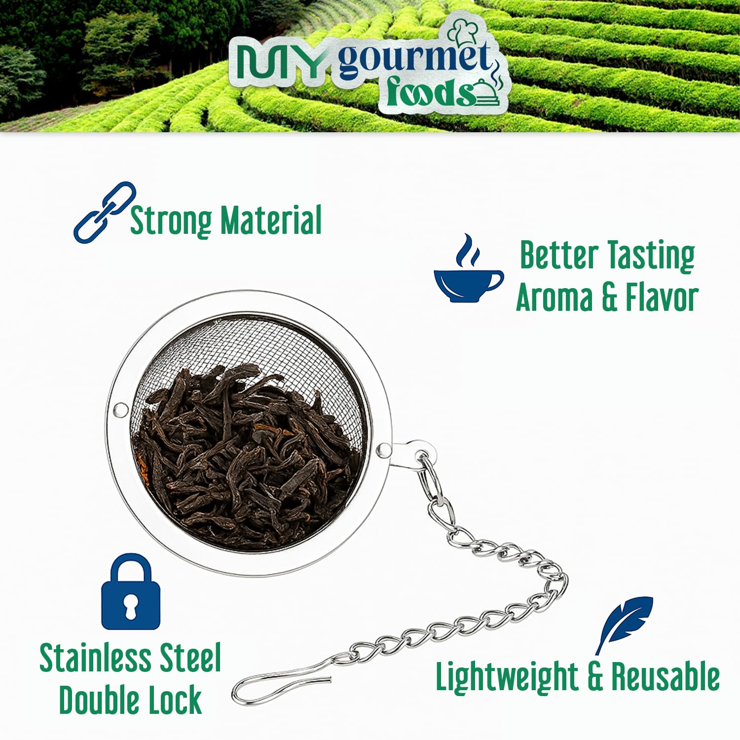 KARALI Rize Turkish Black Tea - 1000g Loose Leaf - Smooth and Rich Flavor from Rize Region - with My Gourmet Food Steel Tea Mesh Ball - Resealable
