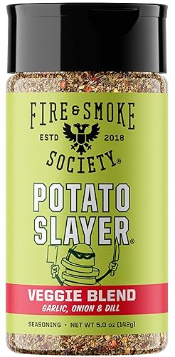 Fire & Smoke Society Potato Slayer Vegetable Seasoning | BBQ Rubs for Grilling | Potato, French Fry Seasoning | Mix Blend Rub Powder, Garlic, Onion
