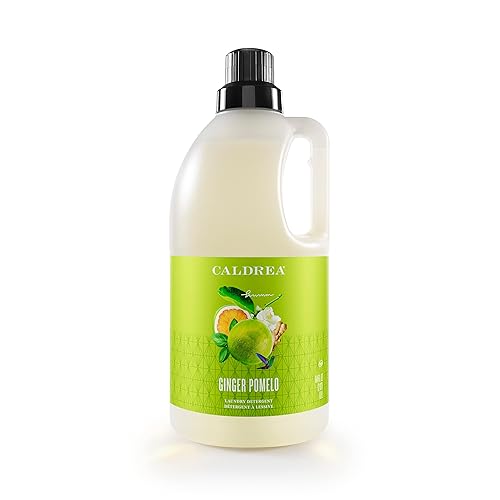 Caldrea Liquid Laundry Detergent, Effective for all Fabrics And all Temperatures, Ginger Pomelo Scent, 64 Oz