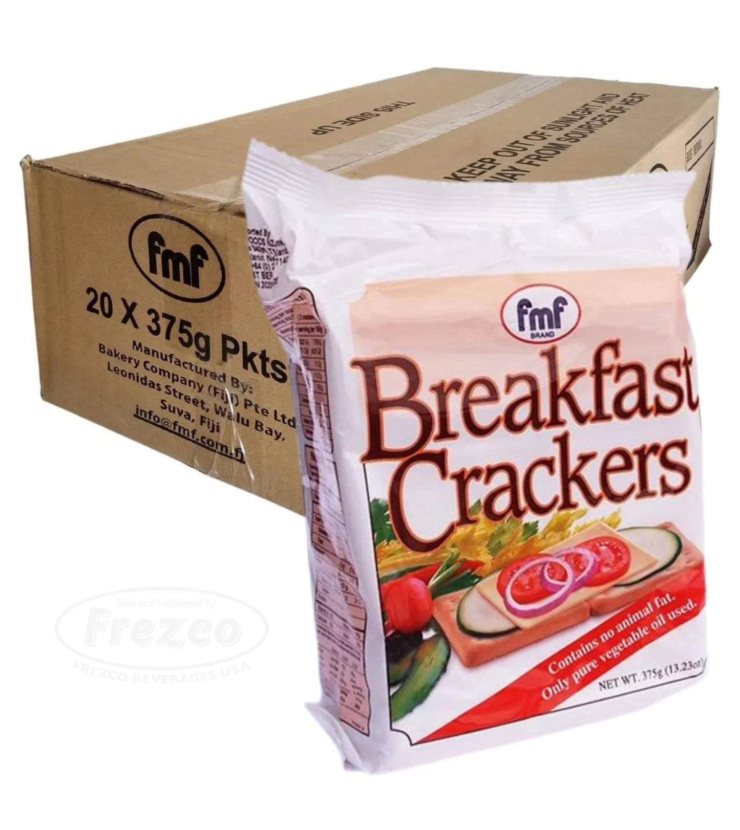 Fijian Made™ - fmf Breakfast Crackers (Case Pack Of 20 x 375g) Tasty & Delicious! Box - Buy