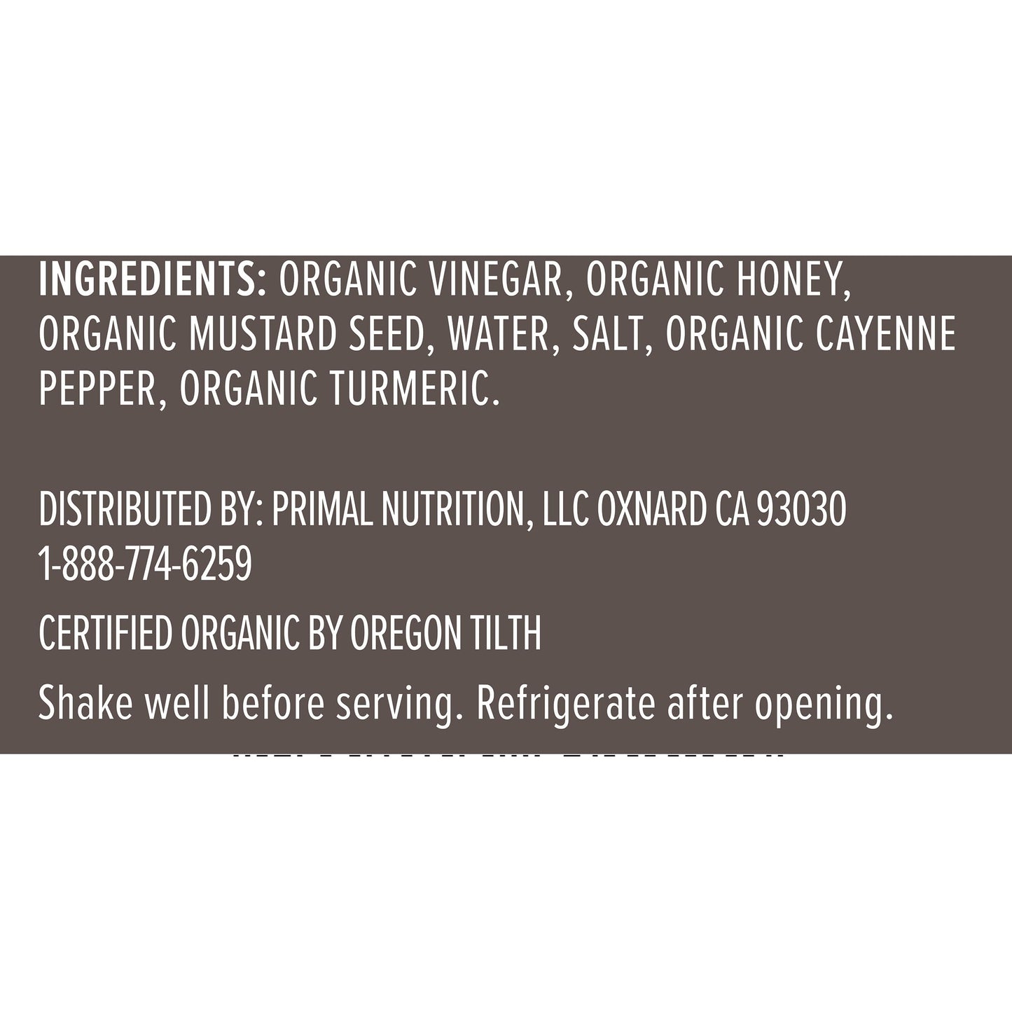 Primal Kitchen Organic Hot Honey Mustard, 12 oz