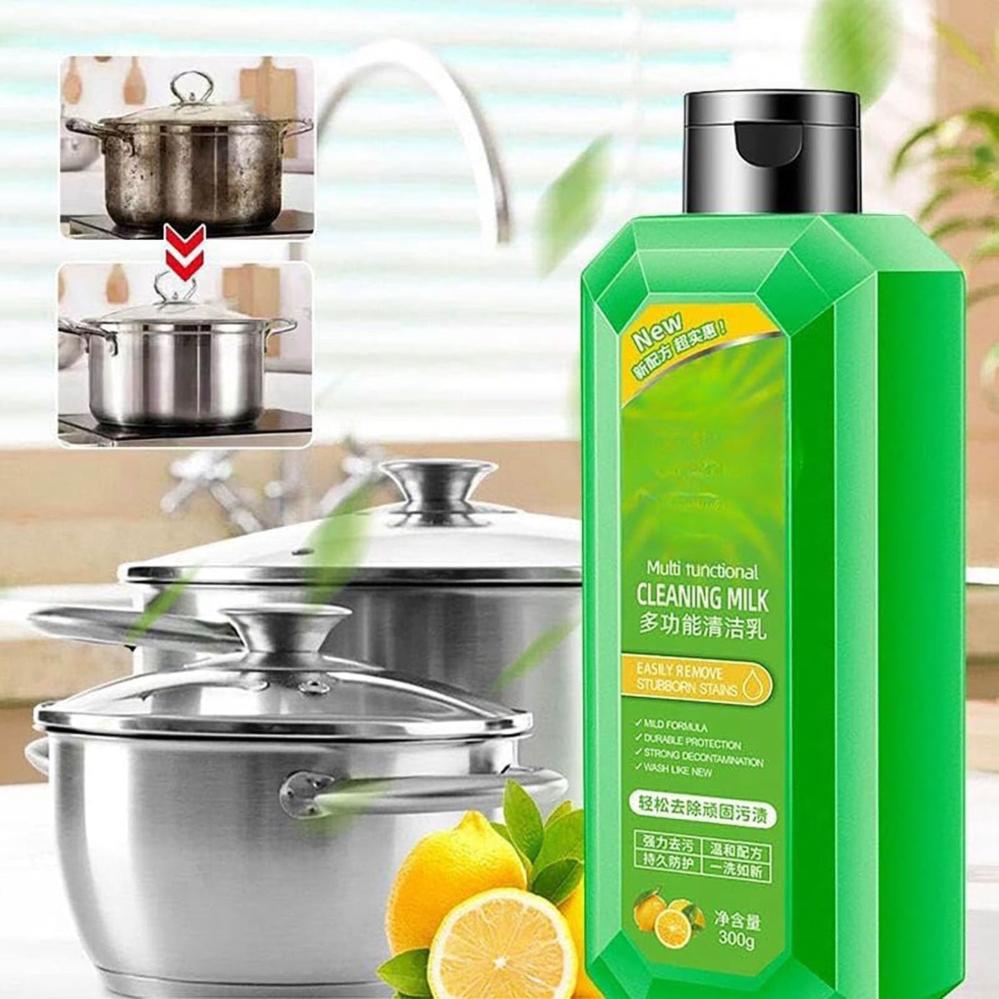 Chowye Powerful Multifunctional Cleaner, Multipurpose Concentrate Cleaner, Multi-Scene Household Strong Decontamination Cleaning Milk, Effectively