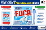VECOSAS Foca Laundry Detergent 4.4 lb Bag - with Spoon., 4.41 Pound (Pack of 1)