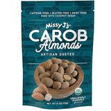 Missy J's Organic Carob Covered Almonds 6oz. | Carob Made w/Coconut Sugar, Vegan and Gluten-Free | Healthy Caffeine Free Substitute for Chocolate