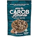 Missy J's Organic Carob Covered Almonds 6oz. | Carob Made w/Coconut Sugar, Vegan and Gluten-Free | Healthy Caffeine Free Substitute for Chocolate