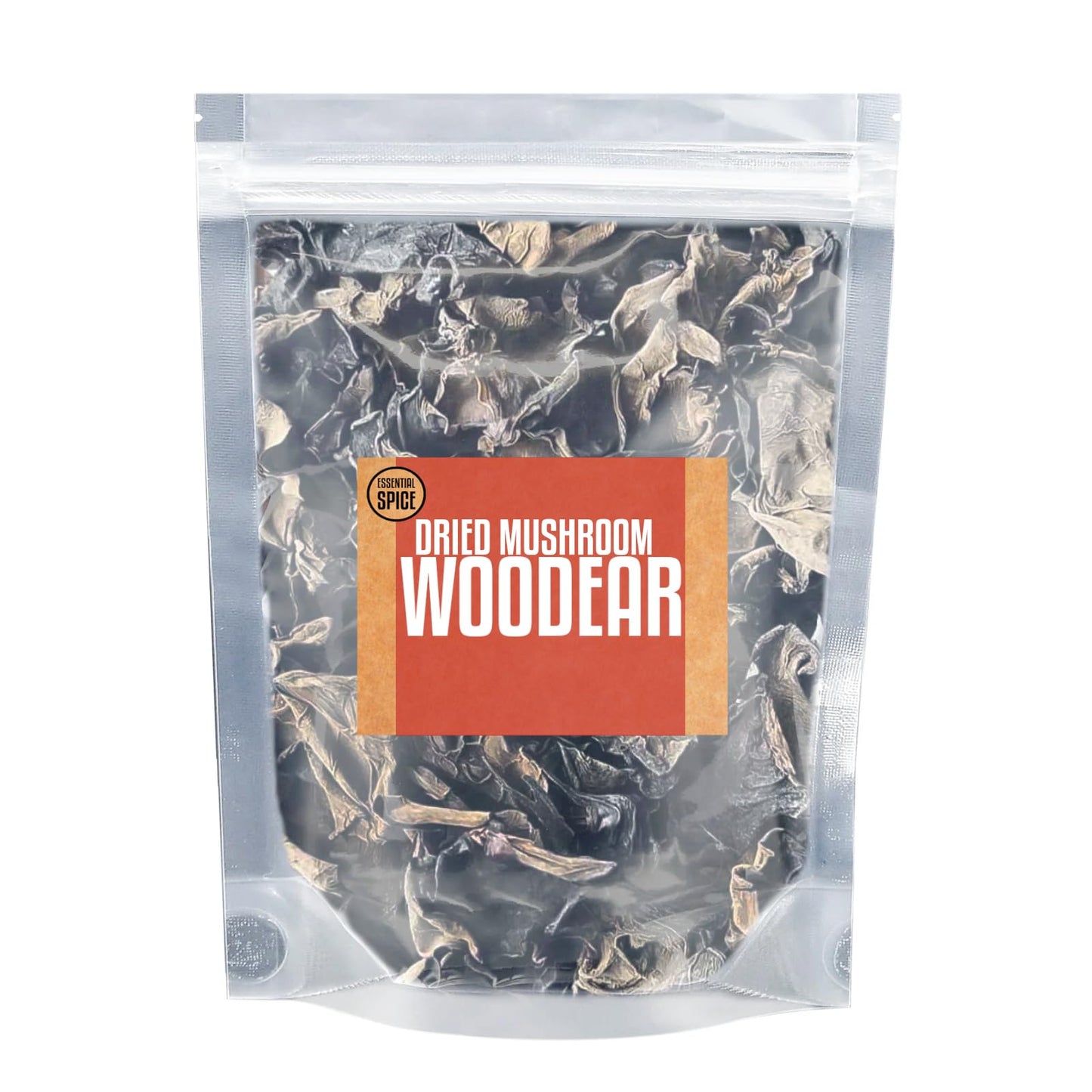 Essential Spice Dried Wood Ear Mushrooms - Whole, Mild Earthy Flavor & Crunchy Texture - Ideal for Stir-Fries, Soups, Salads & Hot Pots - Easy