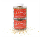 Borsari Seasoned Salt 2-Shaker Gift Set - Orange Ginger Seasoning Blend - Gourmet Seasonings For Steak, Fish, Poultry, & More - (4oz Shaker Bottles)