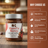 Hazel’n Berry Hazelnut Cacao Spread with Freeze-Dried Raspberries, Creamy Chocolate Hazelnut Spread, No Palm Oil, Breakfast Favorite 12.34 oz Jar