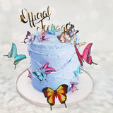 2" Edible Wafer Paper Big Colorful Butterflies for Cake / Cupcake Set of 24 Piece (colorful)