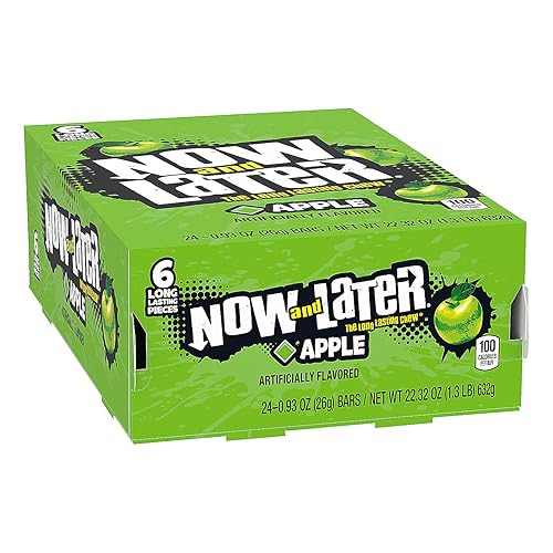 Now & Later Apple Fruit Chews Candy - 24 piece