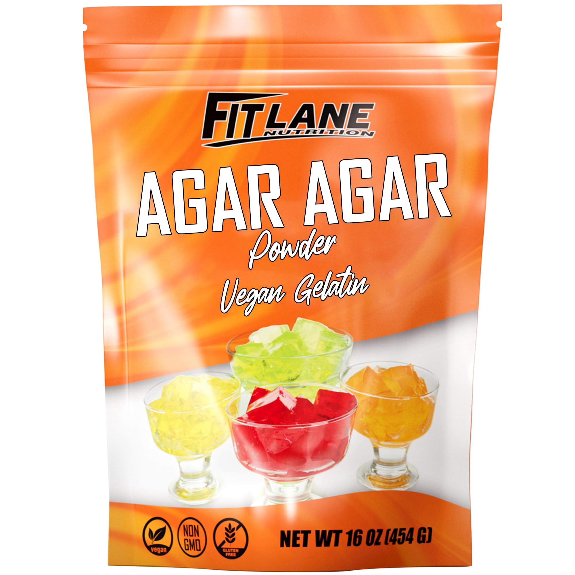 Agar Agar Powder 16 oz - Vegan (Vegetarian) Gelatin - Non GMO, Gluten Free and Nutrient Rich - Substitute for Beef Mix - Unflavored.