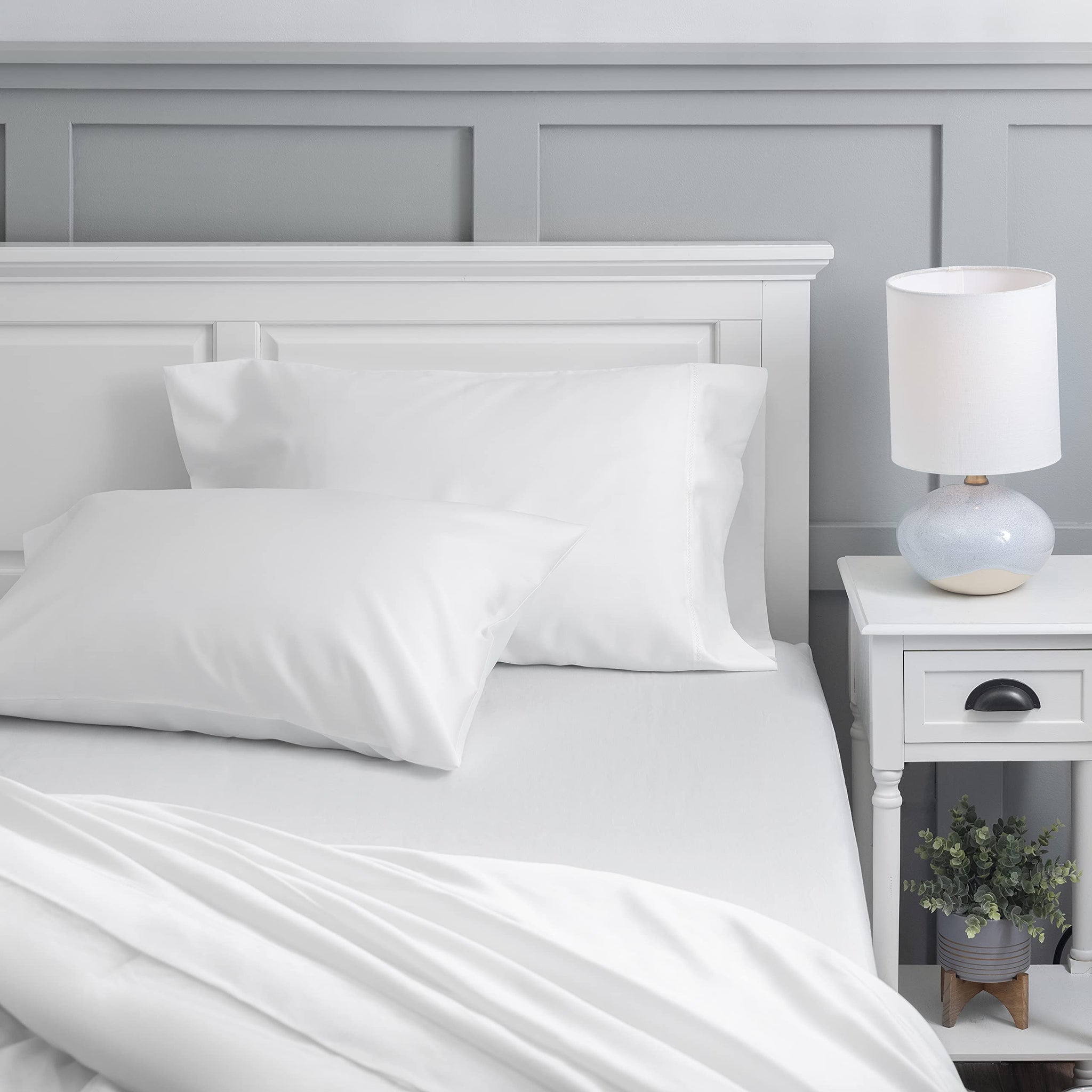 Hotel Style 500 Thread Count Luxury Rich Fiber Blend with Lyocell Full Size Winkle Resistant & Quick Dry Sheet Set (Artic White)