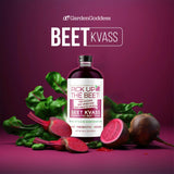 Pick Up The Beet Organic Beet Juice Kvass with Live Probiotics, Vegan - Natural Nitric Oxide Boost, Fermented Beet Tonic, Sugar Cravings Support, 32