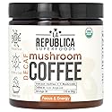 La Republica Organic Decaf Instant Mushroom Coffee Organic, Water-Processed, 7 Superfood Shrooms (Lion's Mane, Reishi, Chaga, Cordyceps, Shiitake