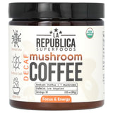 La Republica Organic Decaf Instant Mushroom Coffee Organic, Water-Processed, 7 Superfood Shrooms (Lion's Mane, Reishi, Chaga, Cordyceps, Shiitake