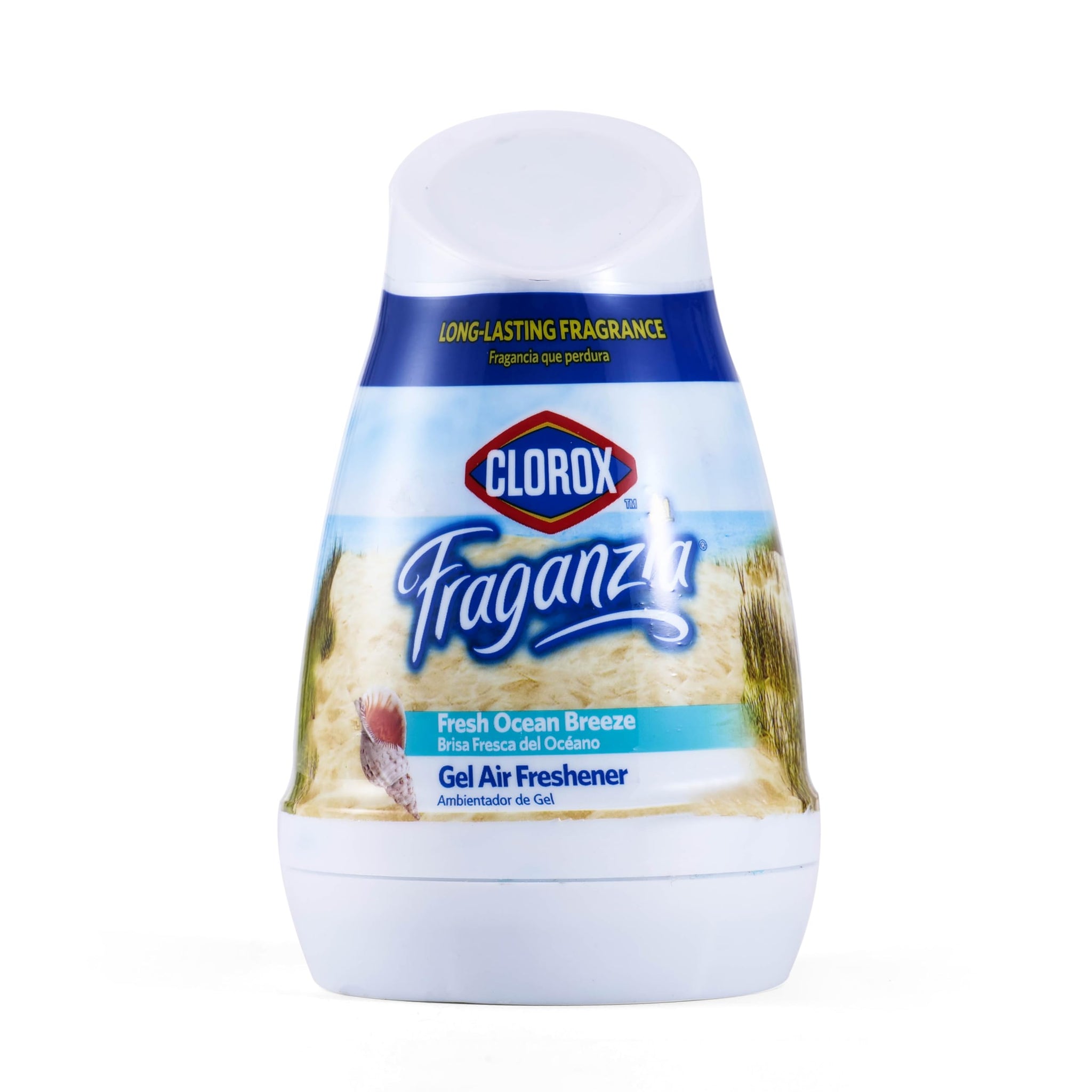Clorox Fraganzia Cone Gel Air Freshener, Twist Open Adjustable Solid Air Deodorizer for Small Indoor Spaces, Continuous Fresh Ocean Breeze Scent