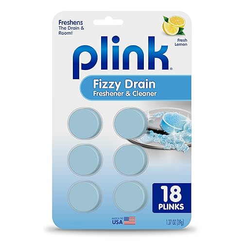 Plink Fizzy Drain Cleaner and Freshener, Prevents Drain Clogs and Buildup, Removes Odors from Bathroom and Kitchen Sinks, Septic-Friendly, Made in the