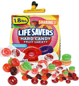 LifeSavers Hard Candy, Assorted, Individully Wrapped, Bulk, 1.8 Lbs, 10 FLAVOR MEGA ASSORTMENT! Watermelon, Pineapple, Cherry, Apple, Mango, Fruit