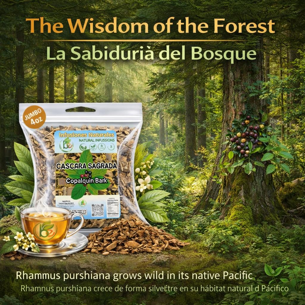 Cáscara Sagrada Loose Tea - 4 oz (113g) Wildcrafted Bark - Rhamnus purshiana | 100% Natural Herbal Tea - Non-GMO, Gluten-Free, Vegan - by Bexpertsusa