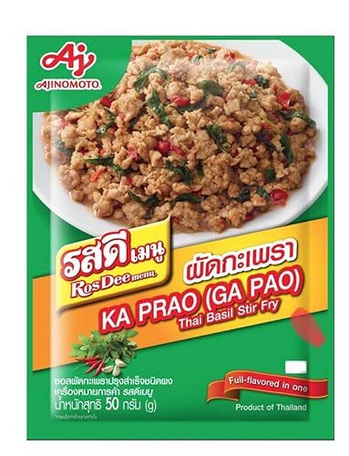 Rod Dee Pad Ka Prao Thai Basil Stir Fly Seasoning Powder 50 g (3 of Pack)