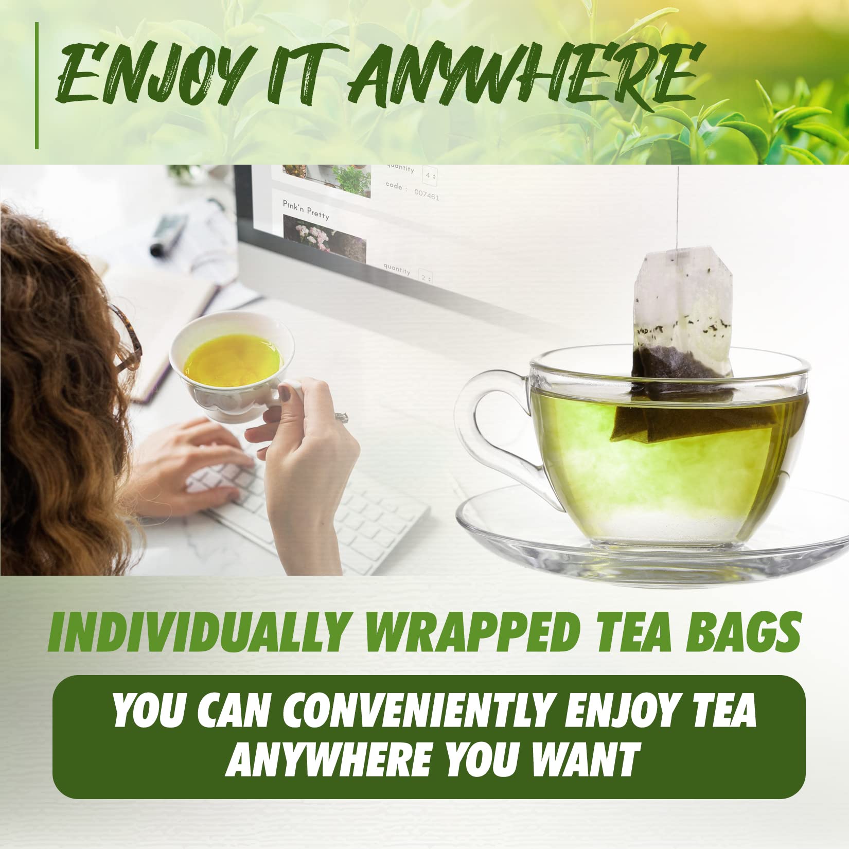 Fusion Select Organic Green Tea - Fresh Drink with Mild & Bright Flavor - Easy to Brew - Relaxing Tea Beverages with Antioxidant Support - 100