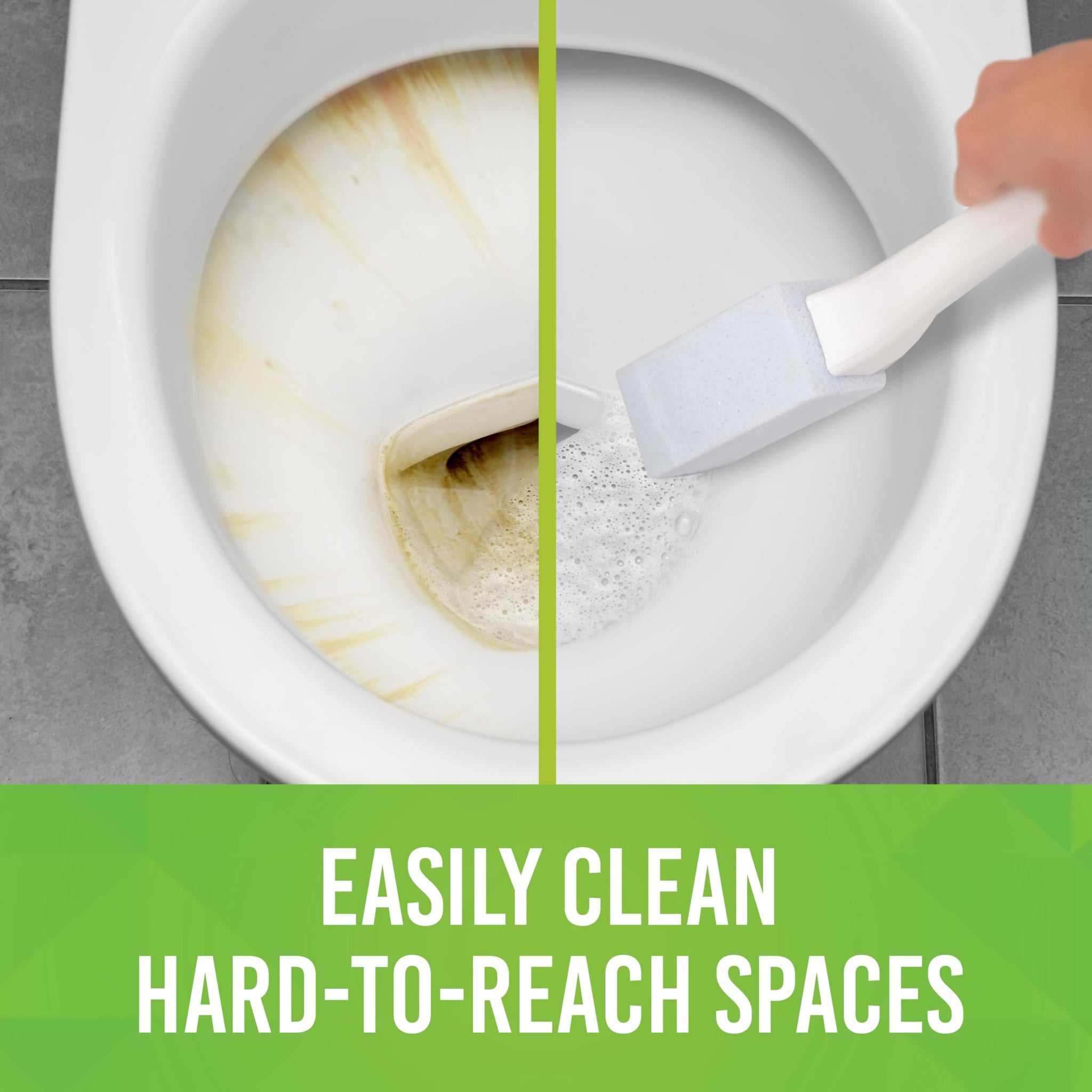 EarthStone Toilet Cleaning Block with 9" EZ-Grip Built-In Handle, Removes Hardwater and Rust Stains, Made in the USA, 2-Pack