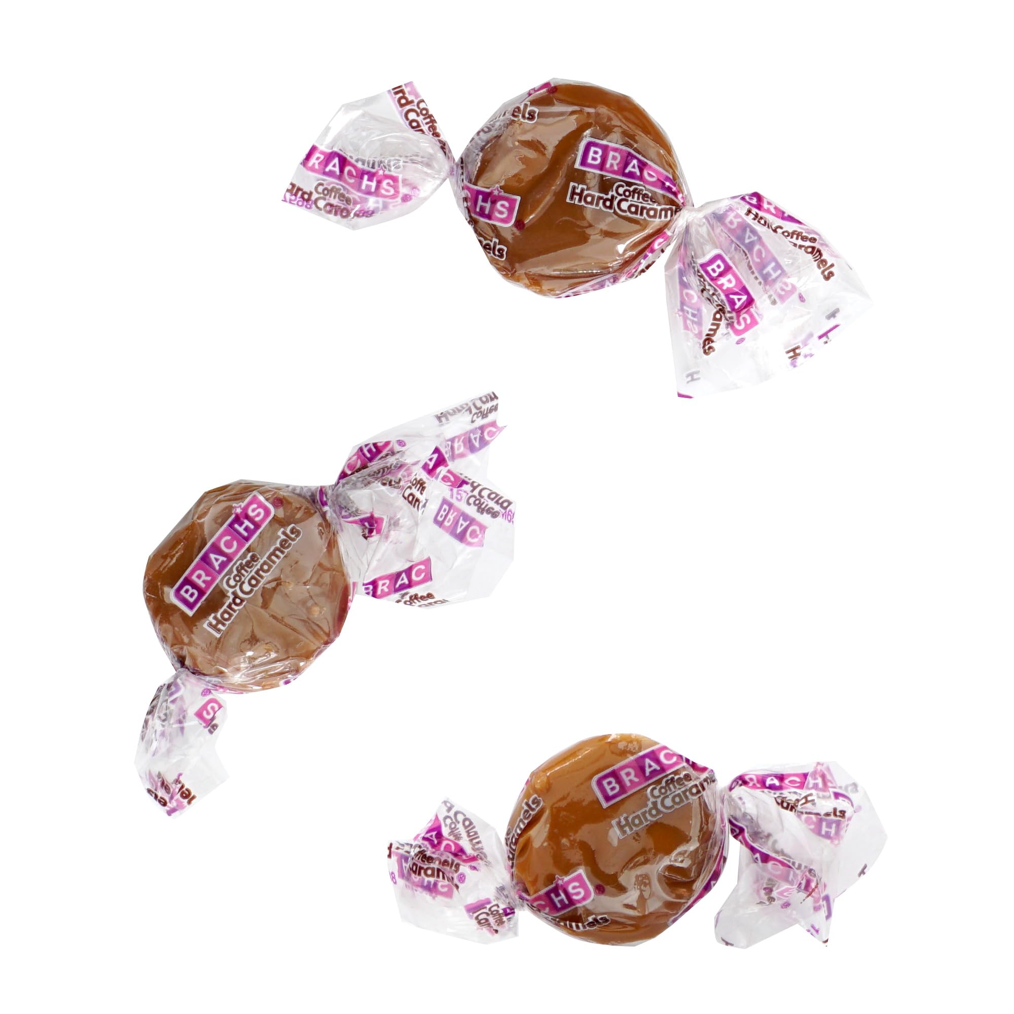 Coffee Hard Caramels, 3.25 oz Bags (3 Pack), Individually Wrapped Hard Candy