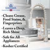Goddard's Stainless Steel Cleaning Spray for Kitchen Appliances - Removes Grease & Food Stains, Brightens Surfaces to Streak-Free Shine, Resists