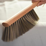 Soft Bristle Hand Brush Wooden Handle for Woodworking Shop Bench, Sawdust Removal Non-Scratch 14 Inch Long (Brown)