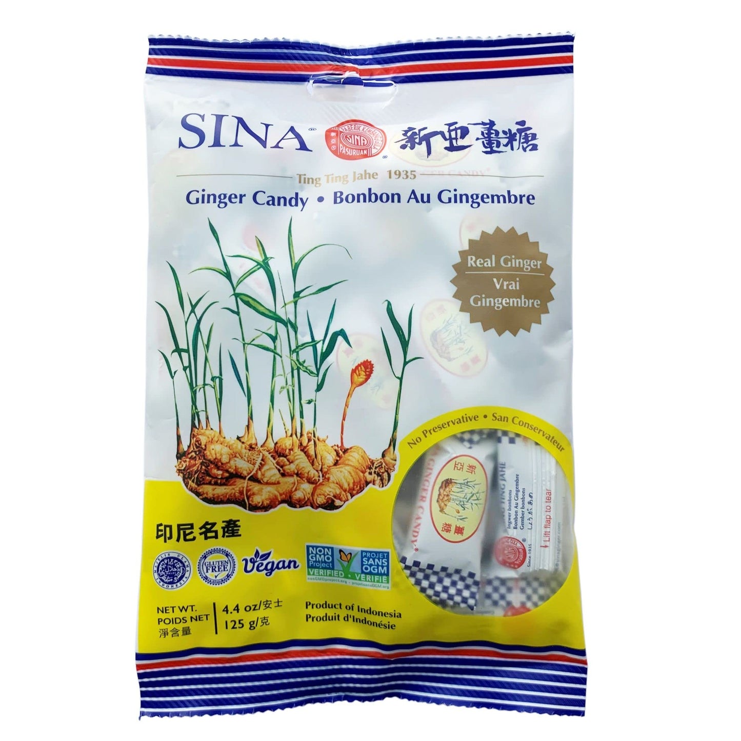 Z. Emma Ting Ting Jahe Sina Ginger Candy 4.4oz (4.4oz, 2pack)
