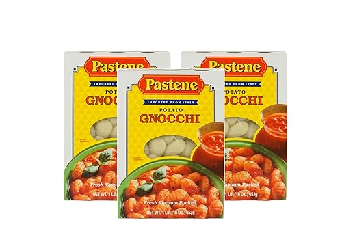 Pastene Potato Gnocchi - Authentic Italian-Style Pasta Made with Real Potatoes - Shelf-Stable, Tender Texture - 16 oz Box - Easy to Cook & Perfect