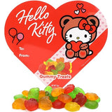 Hello Kitty Valentine's Heart Box, Gummy Fruit Flavored Candy Inside, To/From Section for Gifting, 5 Ounces