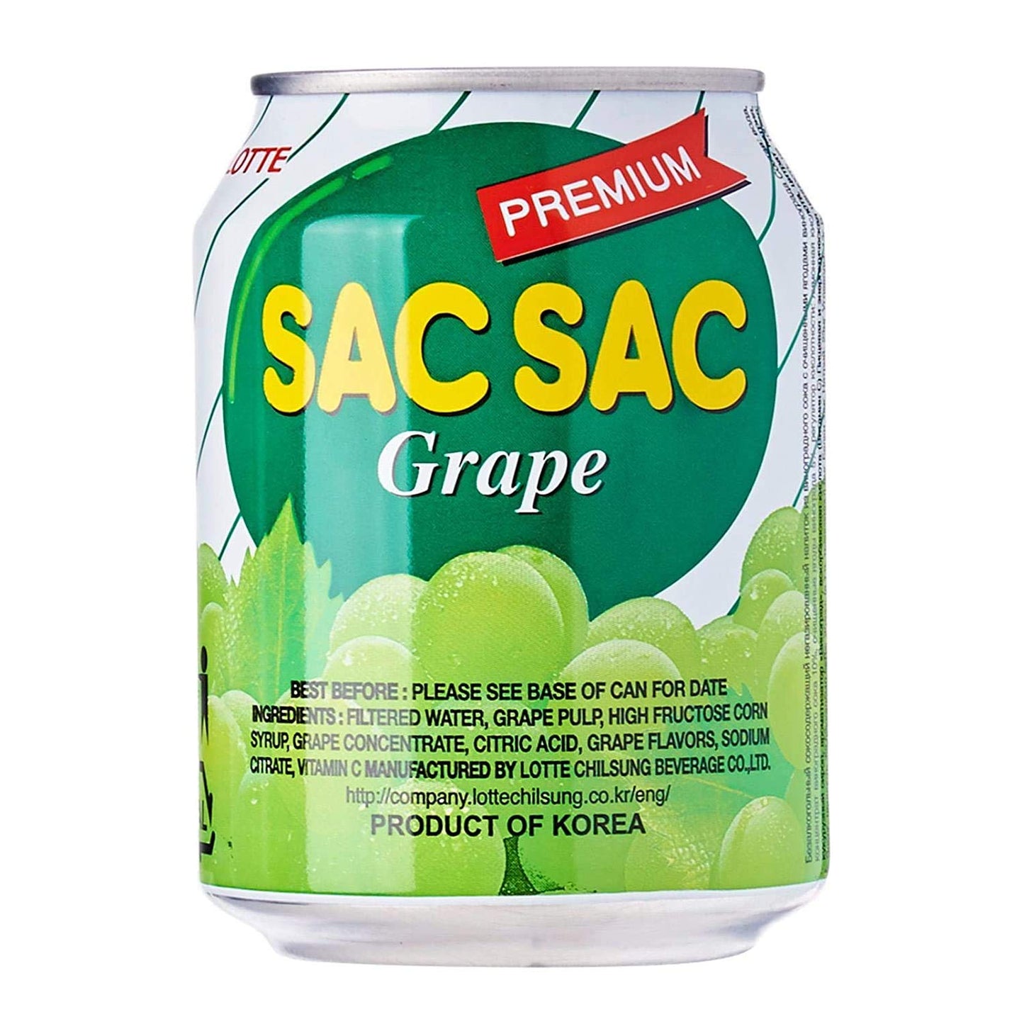 Korean Best Variety Energy Drink Box Deal - SACSAC, RICE PUNCH, PEAR JUICE - (SACSAC GRAPE, 12 CANS)
