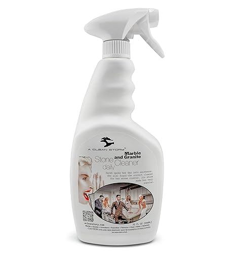 Marble and Granite Daily Stone Cleaner (Neutral Cleaner - Ph7) 32oz Ready-To-Use Formula - Large Spray Bottle