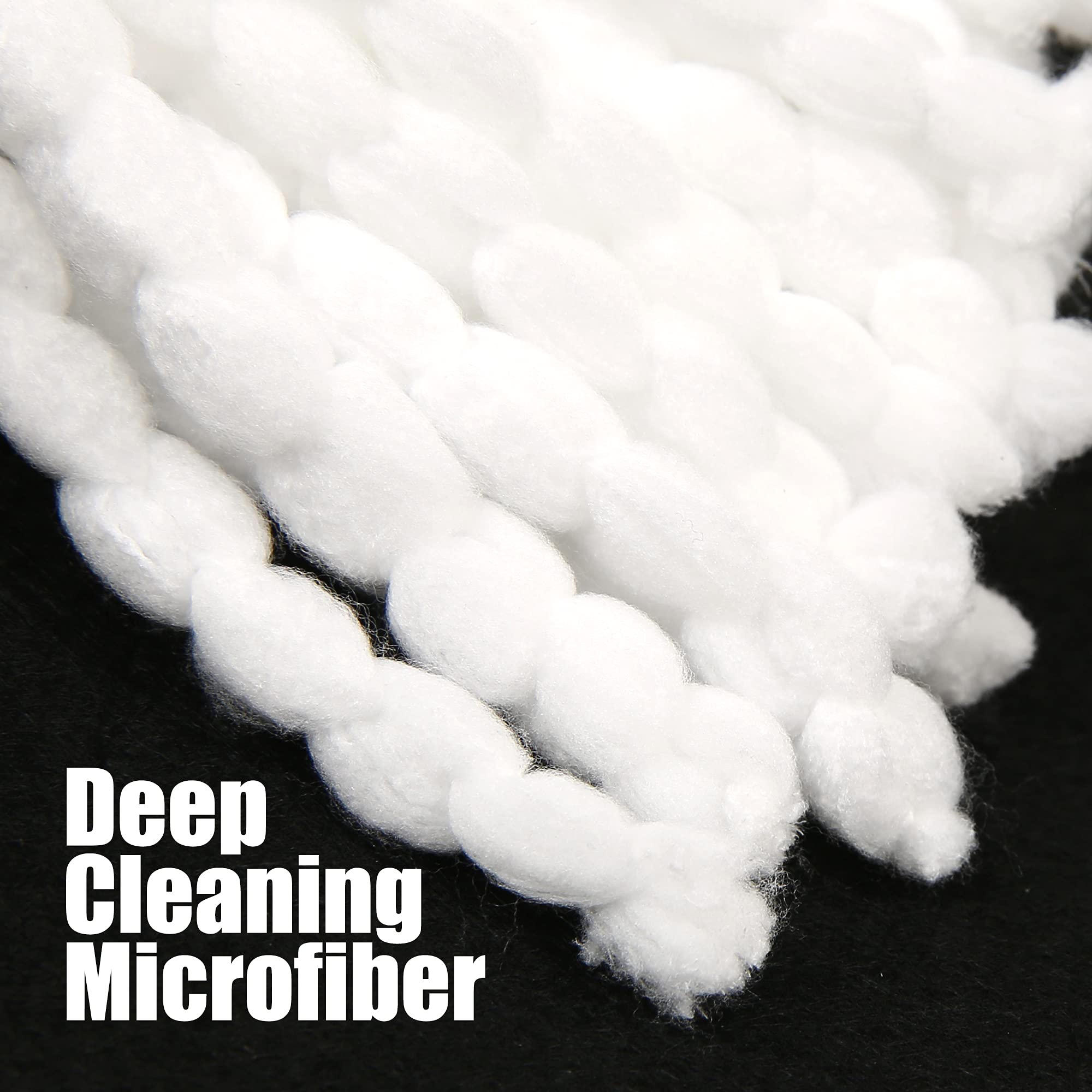 Mop Replace Head [ 3 Pack ] Mop Refills Compatible with Triangle Spin Mop, Made of Microfiber, Deep Cleaning Machine Washable and Easy-to-Replace