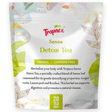 Tropace Senna Leaf Herbal Tea - Caffeine-Free, 20 Tea Bags Infused with Senna, Ginger, Rooibos & Lemon Peel - Rooted in Africa, Packed in USA, 1.8 oz