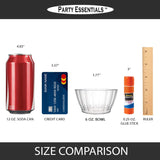 Party Essentials Deluxe/Elegance Quality Plastic 6-Ounce Fruit/Nut/Dessert Bowls, 80-Count, Clear