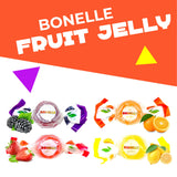 Bonelle Italian Fruit Jelly Candy | 1 Pound Bag | Vegan Dye Free Candy Individually Wrapped | Lemon, Strawberry, Orange, Blackberry | Naturally