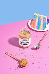 KWEEN Oat Haus Birthday Cake Granola Butter | Peanut-free, Almond (Tree-Nut) Free, & School-Safe (Top 8 Allergen Free) | Edible Cookie Dough
