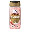 McCormick Finishing Sugar, Strawberry, Sweet Strawberry Flavor, Perfect For Adding A Fruity Sweetness to Breakfast Items, Sprinkle on Baked Goods or Stir into Beverages, 3.67 oz
