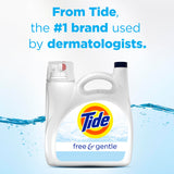 Tide Free & Gentle Liquid Laundry Detergent, 80 Loads, 105 fl oz, Tide Laundry Detergent, Clean Laundry Detergent