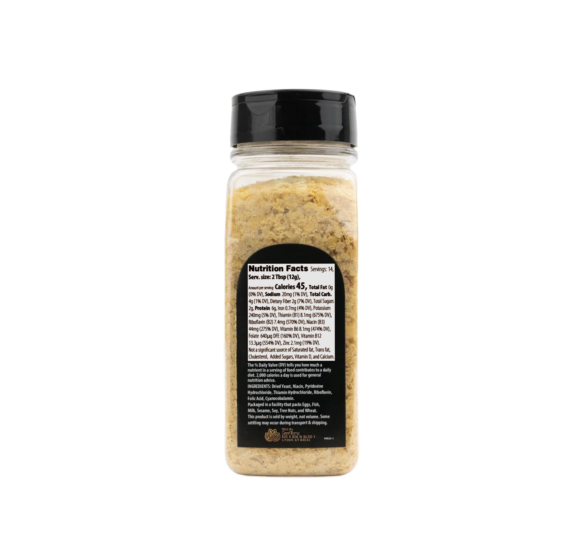 GranAroma Nutritional Yeast, Perfect for Popcorn, Pasta, Salads & Vegan Cheese (6 Ounce)
