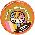 Crazy Cups Amaretto Coffee Pods, Amaretto Almond Kringle for K Cup Keurig Machines, Brew Hot or Iced, 22 Count