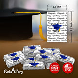 60 Graduation Cap Party Class of 2026 Miniatures Candy Bar Wrapper, (Set of 60) Mini Candy Chocolate Bar Stickers, Labels, Candy Not Included, Color