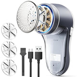POPCHOSE Fabric Shaver, Lint Shaver for Clothing, Electric Lint Remover with 6-Leaf Blades, Sweater Defuzzer, Clothes Shaver for Couch, Furniture