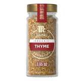 McCormick Gourmet Collection Thyme, Organic, Non GMO, Our Best Herbs & Spices, Warm, Aromatic Flavor Enhances Soups, Stews, Grilled Meats, Vegetables